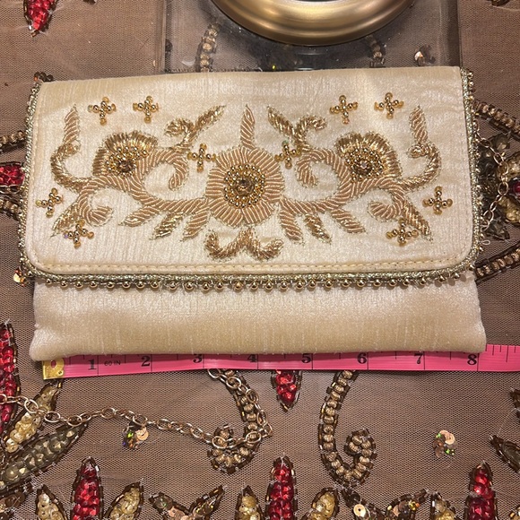 💥HOST PICK💥 NWOT- Vintage Beaded and Stitched Evening Bag/Clutch/Crossbody - Picture 4 of 5